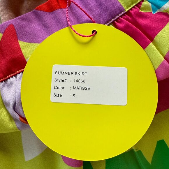 NWT Alden Adair Summer Tiered Maxi Skirt with Slit in Matisse Multicolor Size S - Picture 7 of 10